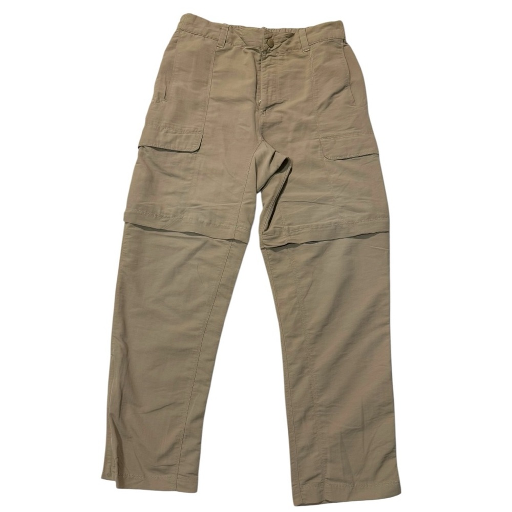 The North Face convertible cargo hiking pants in a beige or tan color Men’s - M